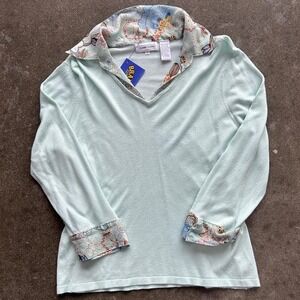 Vintage Jeanne Pierre Floral Size Large Long Sleevesweater top